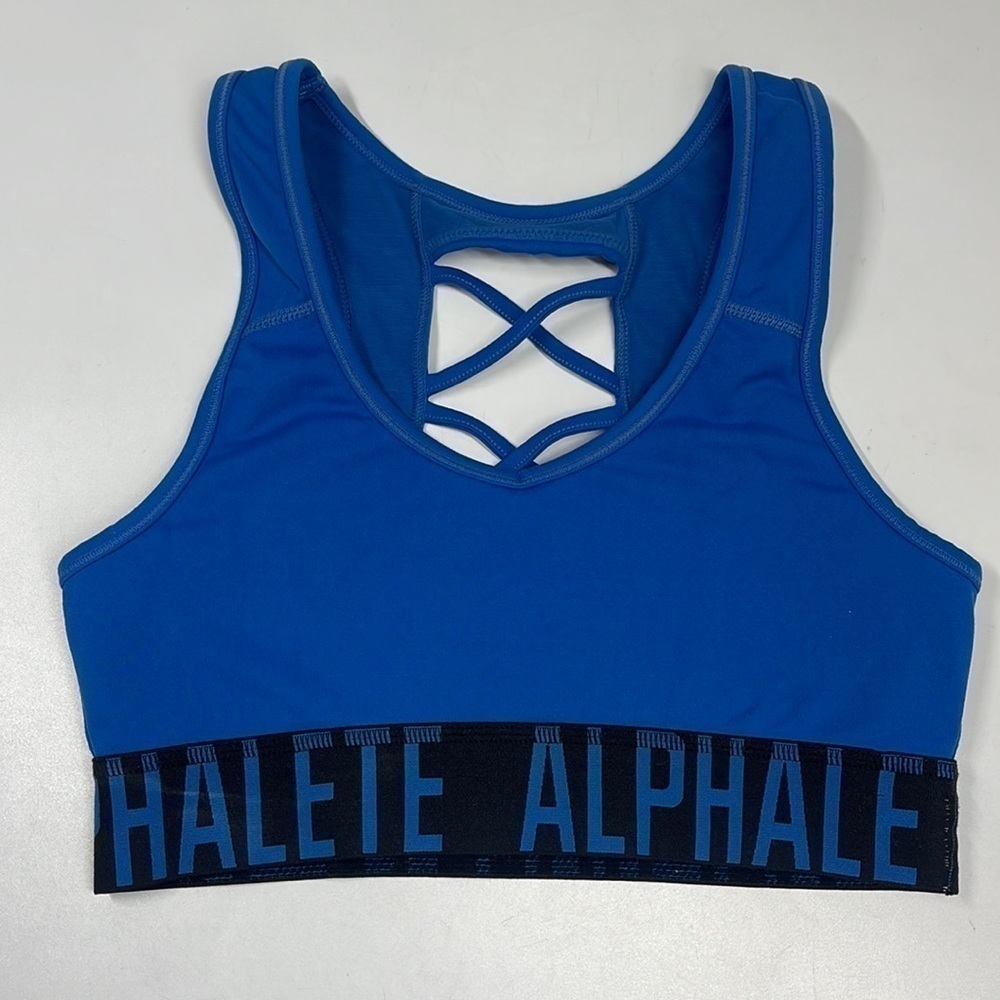 Alphalete Women's Blue & Black Sports Bra Size Small S